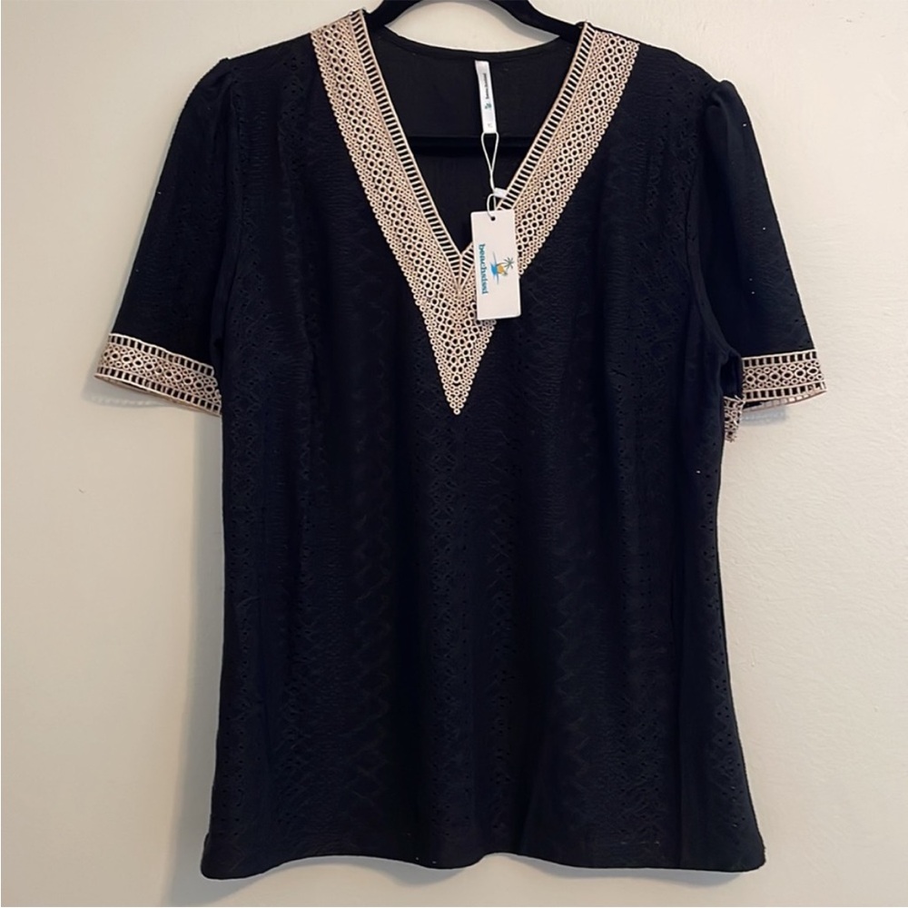 NEW Beachsissi Short Sleeve Top Blouse